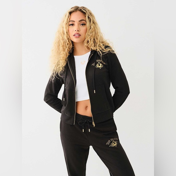 TRUE RELIGION CRYSTAL CLASSIC ZIP HOODIE - Picture 5 of 8